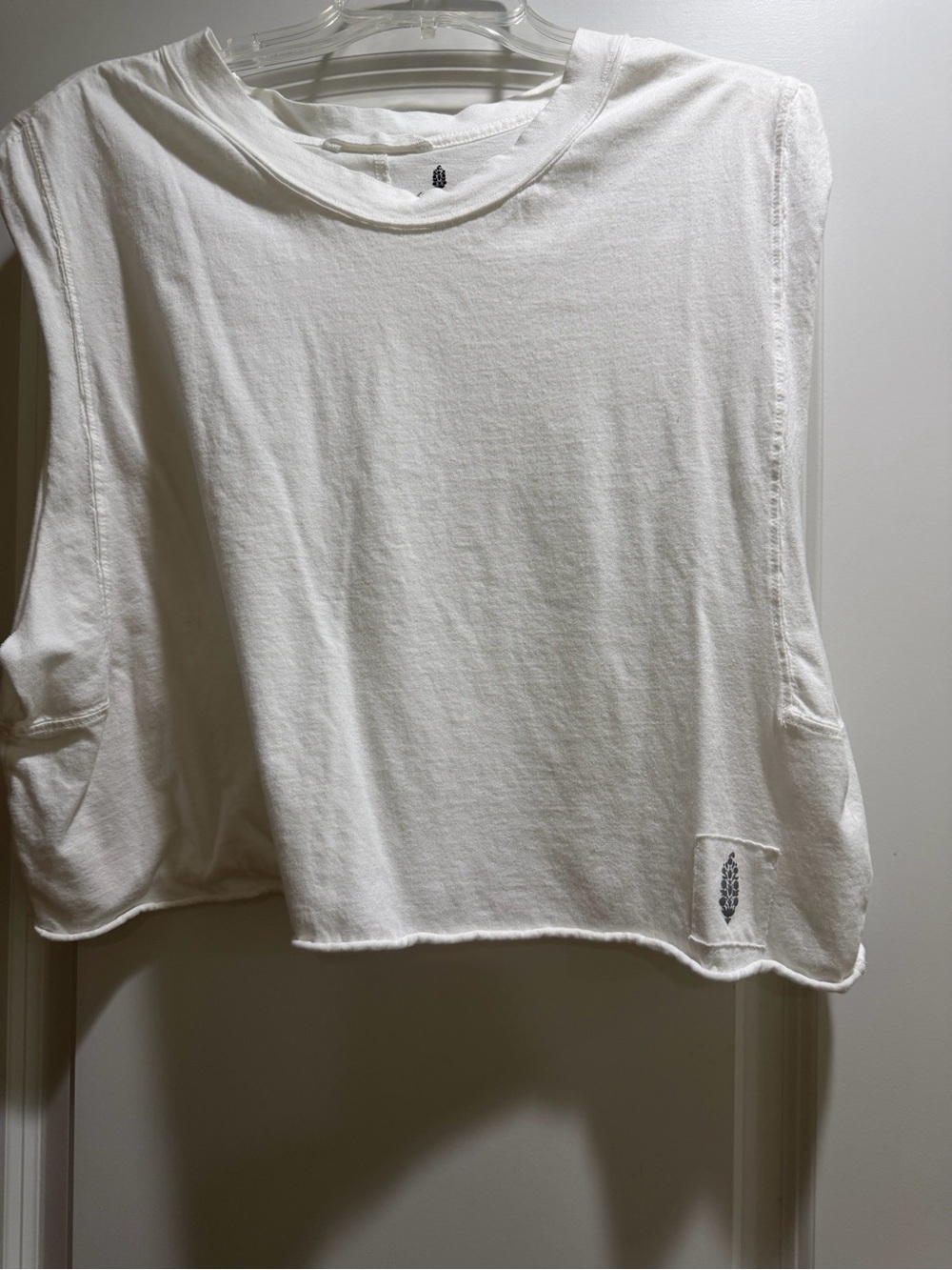 FP Movement by Free People Cream Cropped Muscle Tee